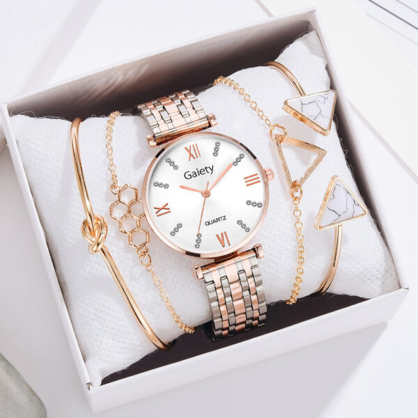2022 Wholesale Custom LOGO fashion Classic jewelry Ladies Quartz bracelets and Watches set for women - Image 6