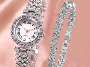 Fashion  luxury watch bling bling full crystals lady watches crystal rose gold bracelet souvenirs gift sets