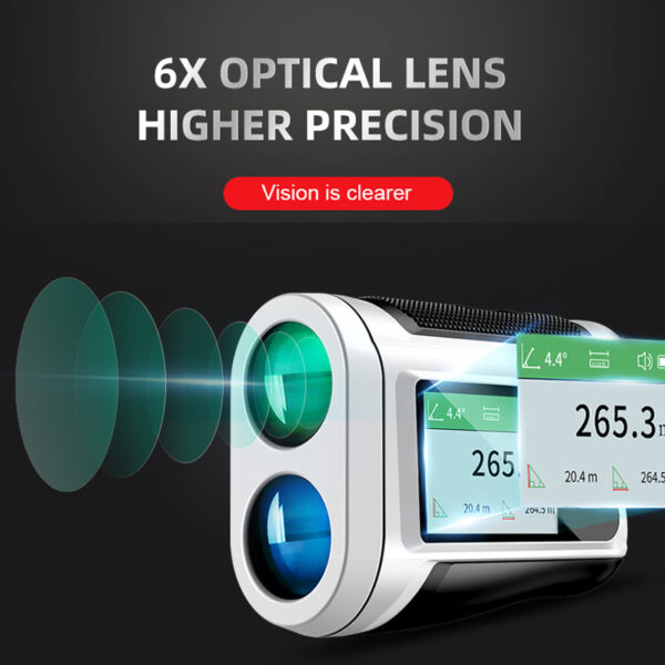Nohawk NP-600 Golf & Hunting Laser Range Finder Binocular Range Finder with Big Screen Touch Key - Image 5
