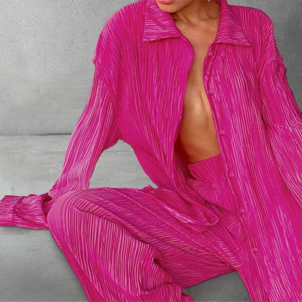 2 piece set women fall 2022 fashion loose shirts and pants casual two piece sets for ladies top and trouser set - Image 6