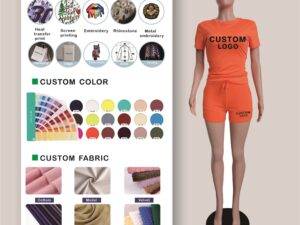 Summer outfits women t shirt and short sets summer two piece short set women blank biker shorts sets custom shorts for women