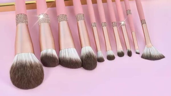 10pcs premium makeup tools vegan glitter diamond makeup brush sets