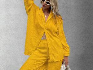 2 piece set women fall 2022 fashion loose shirts and pants casual two piece sets for ladies top and trouser set