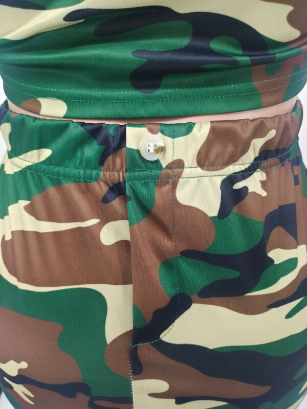 New trendy summer sexy crop top t shirt and cargo skirt set slit camo camouflage print skirt sets women 2 piece outfits 2023 - Image 4