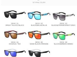 DUBERY Brand D518 Classic Sports Polarized Sun glasses Men Women wholesale custom logo Square Lens SunGlasses