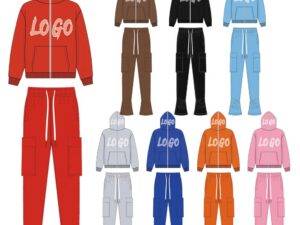 Mens Custom Clothing 2 Piece Jogger Set Men Two Piece Sets Fleece Full Zip Up Hoodie Custom Rhinestone Tracksuit And Sweatpants
