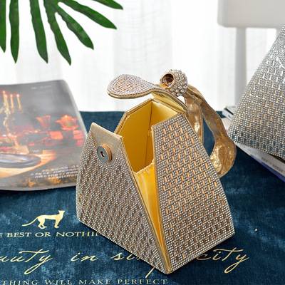 2021 New Pyramid Rhinestone Purse Clutch Geometry Wedding Purse Evening Clutch Bag hand Bags For Ladies - Image 3