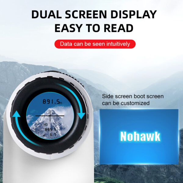 Nohawk NP-600 Golf & Hunting Laser Range Finder Binocular Range Finder with Big Screen Touch Key - Image 4