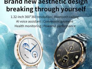 2022 new arrival QR02 ladies smart watch full touch screen Waterproof BT calling  women girls sport smart watch