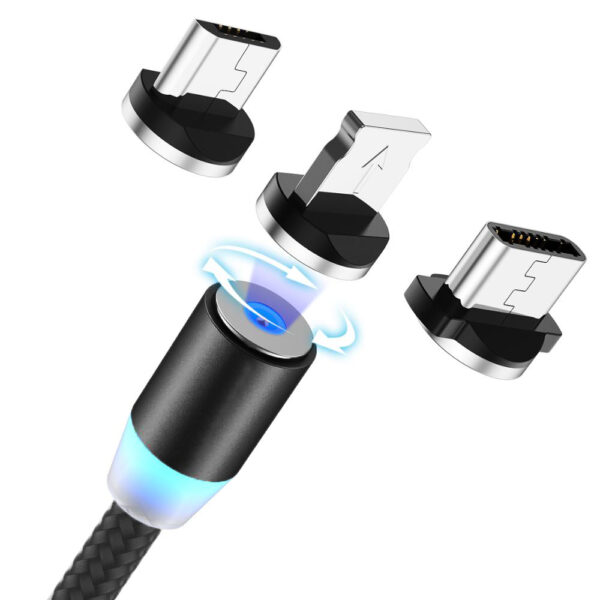 Free Shipping 1m 1.5m 2m Magnetic Charger 3 in 1 USB Cable XINBEST Magnetic Charging Mobile Phone Cable - Image 6
