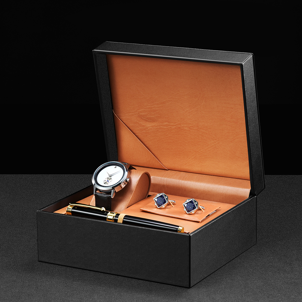 Sinobi Man Watches Luxury S9729G Gift Watch Set Men Simple Business Style Wristwatch Mens Pen Sleeve Button  Watch Set - Image 6