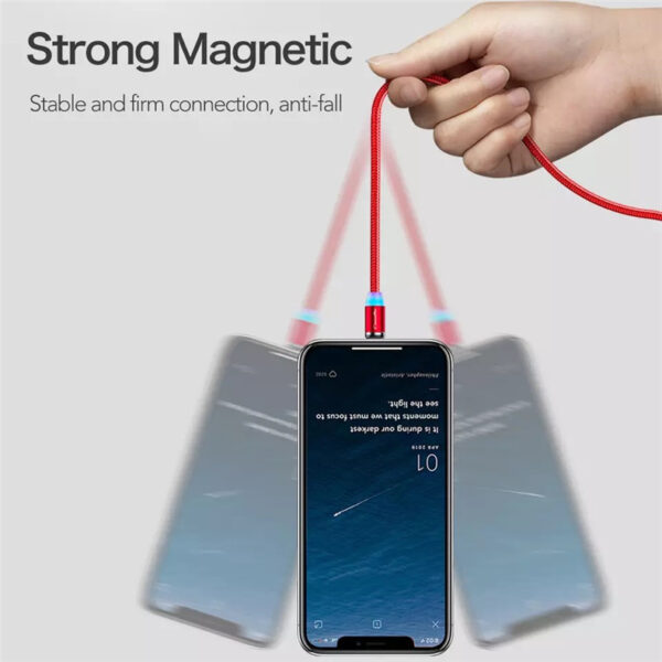 Free Shipping 1m 1.5m 2m Magnetic Charger 3 in 1 USB Cable XINBEST Magnetic Charging Mobile Phone Cable - Image 4