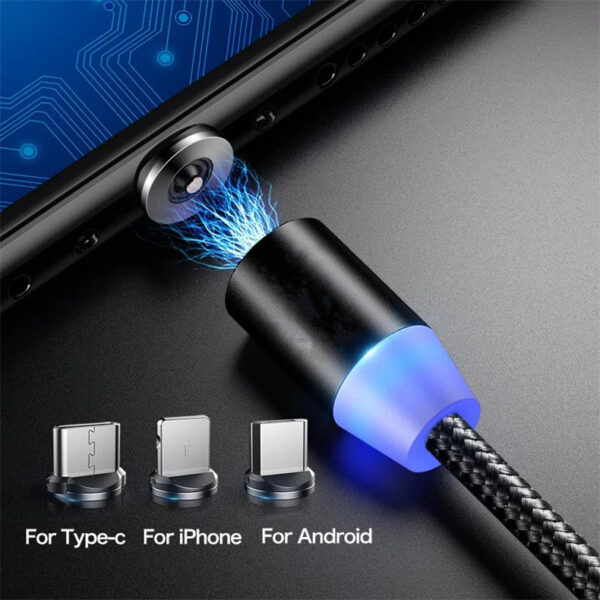 Free Shipping 1m 1.5m 2m Magnetic Charger 3 in 1 USB Cable XINBEST Magnetic Charging Mobile Phone Cable - Image 5