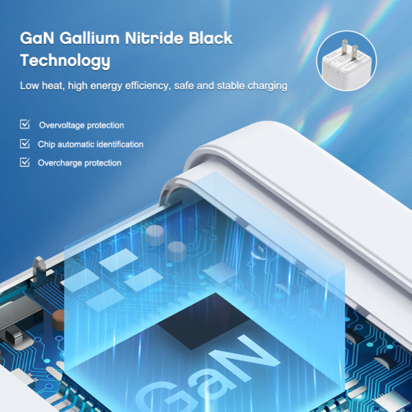 Original Quality GaN Tech Mini 30W USB-C Power Adapter Fast Charging QC3.0 30W PD Charger for mobile phone - Image 4