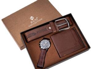 OEM ODM Fashion Christmas Gift Watch Wallet Gift Belt Combination Luxury Men's Watch Set