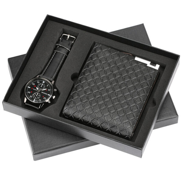 X400 new year set gift for men gift set branded private label men watch sets leather band exquisite packaging watch wallet - Image 6