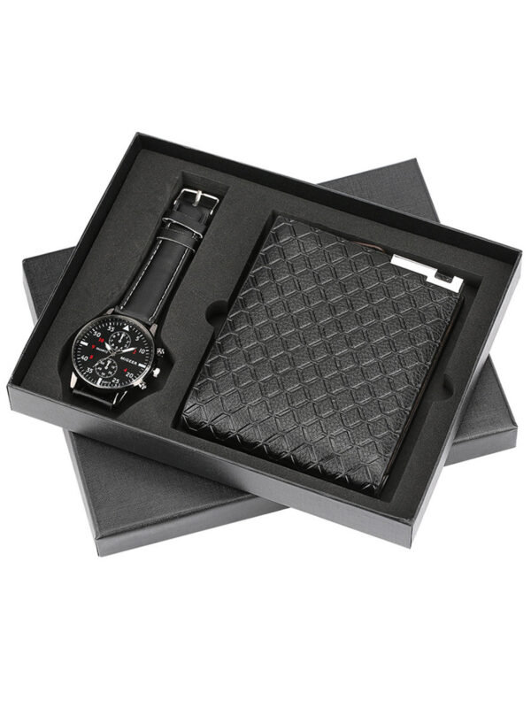 X400 new year set gift for men gift set branded private label men watch sets leather band exquisite packaging watch wallet - Image 5