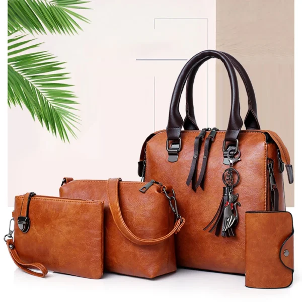 Hot Selling Luxury Women Bag Handbags PU Leather Handbag Lady 4 Pieces One Set Shoulder Bags Designer Tote Bag - Image 4