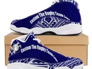 Outdoor Unique Tonga Style Polynesian Samoa Tribal Boy Running Shoes Custom Ball Sports Team Logo Men's Basketball Shoes Cheap