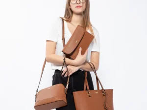 Free sample LOVEVOOK hot sale factory women leather tote bag high quality summer 3 pieces ladies purses and handbags women bags