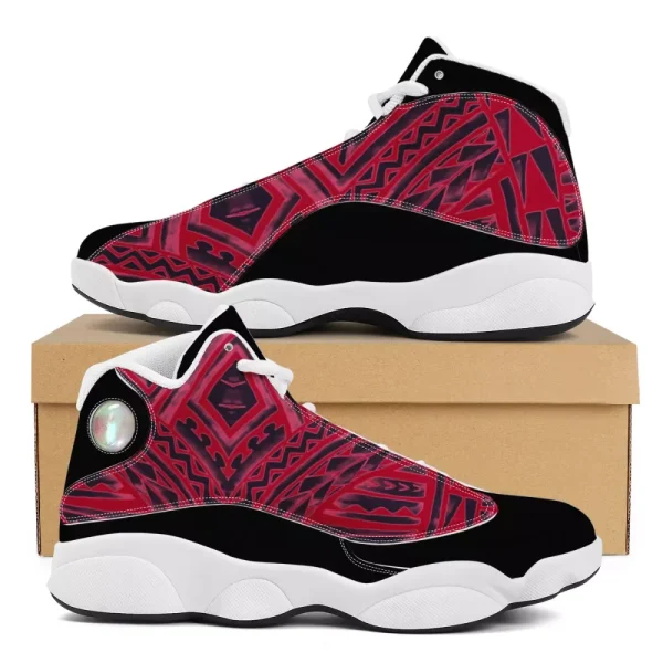 Outdoor Unique Tonga Style Polynesian Samoa Tribal Boy Running Shoes Custom Ball Sports Team Logo Men's Basketball Shoes Cheap - Image 6